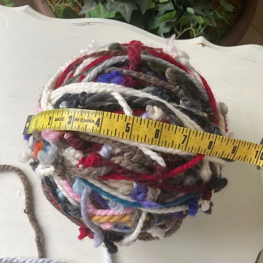 Big Ball Of Mixed 🧶 Yarns That Have Been Tied Together Ready For Creation